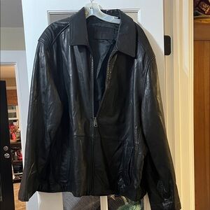Dockers Men's Black Leather Jacket